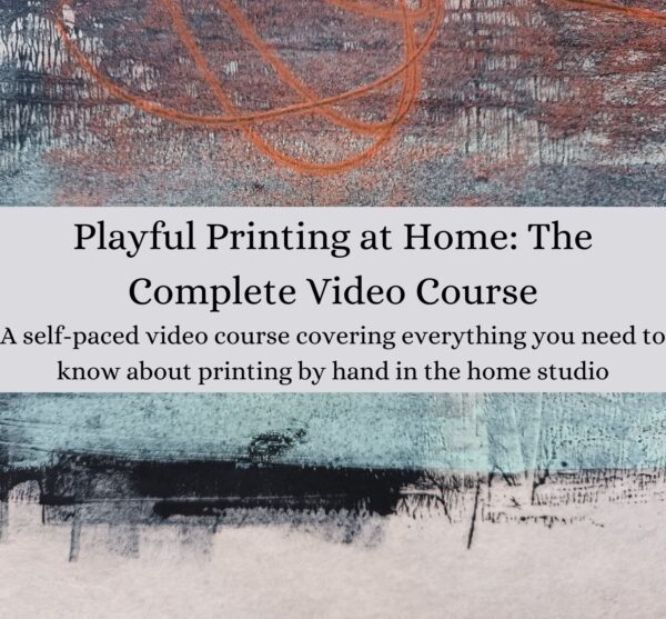 An instant access, self-paced video course called Playful printing at Home: the Complete Video Course'